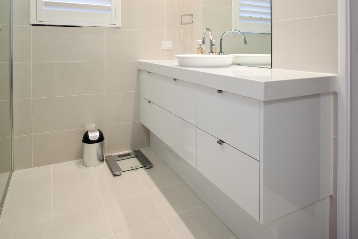 Clean White Small Bathroom Renovation